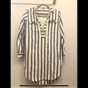 Madewell Linen/Cotton Blend Dress